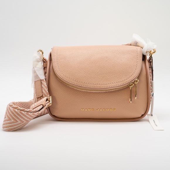 Marc Jacobs Groove 2.0 Webbing Mini Messenger Bag Rose Pink Leather - Picture 3 of 12